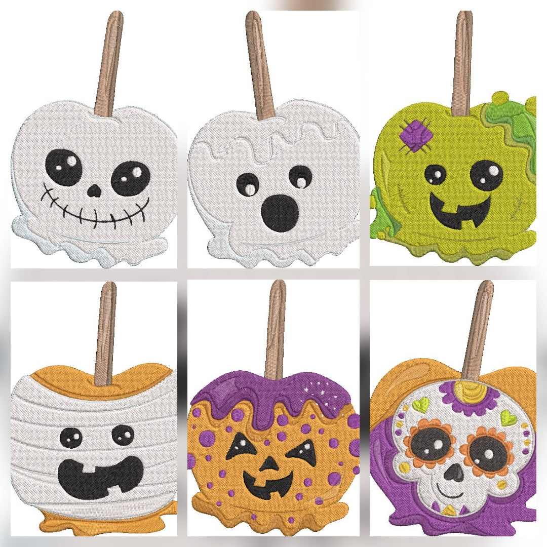 Halloween Candy Apple _ Machine Embroidery Design