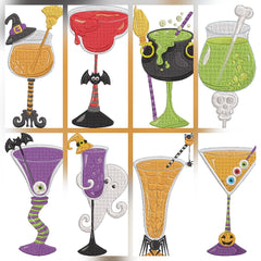 Halloween Cocktail _ Machine Embroidery Design