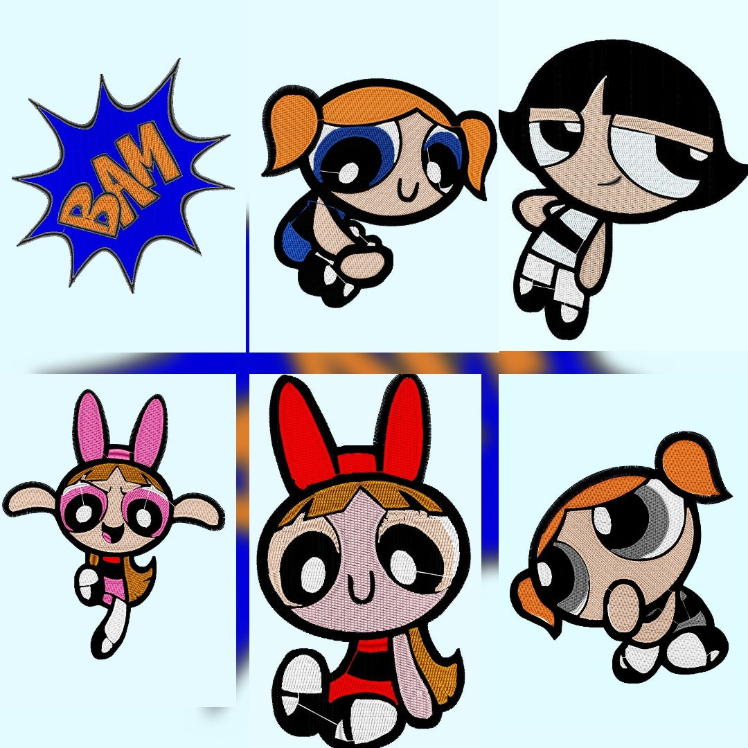 Powerpuff girls _ Machine Embroidery Design