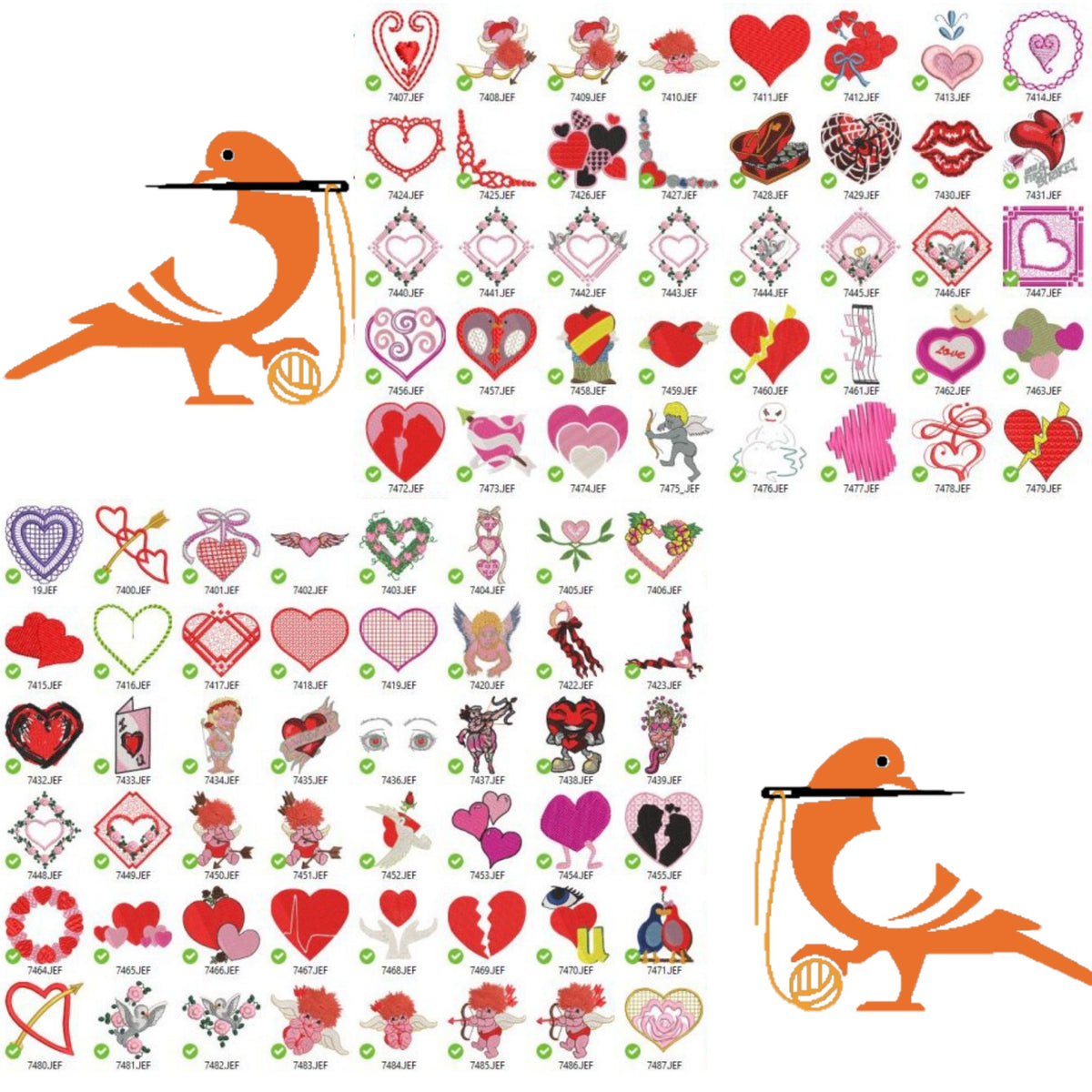 Pack love +80 Machine Embroidery Design