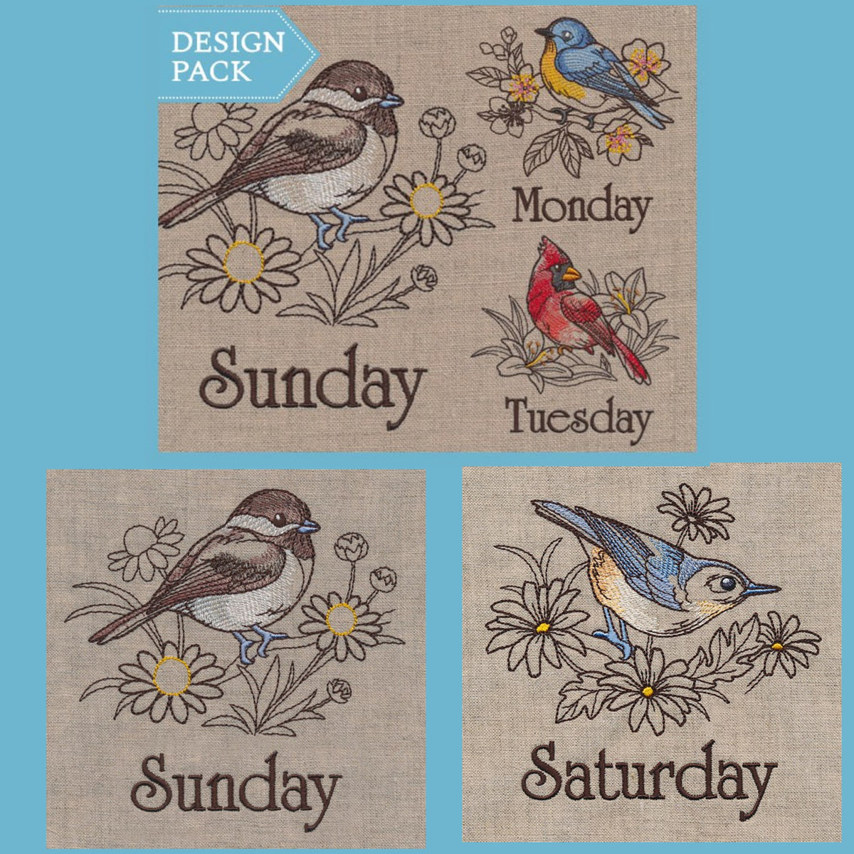 Days of the week _ Machine Embroidery Design