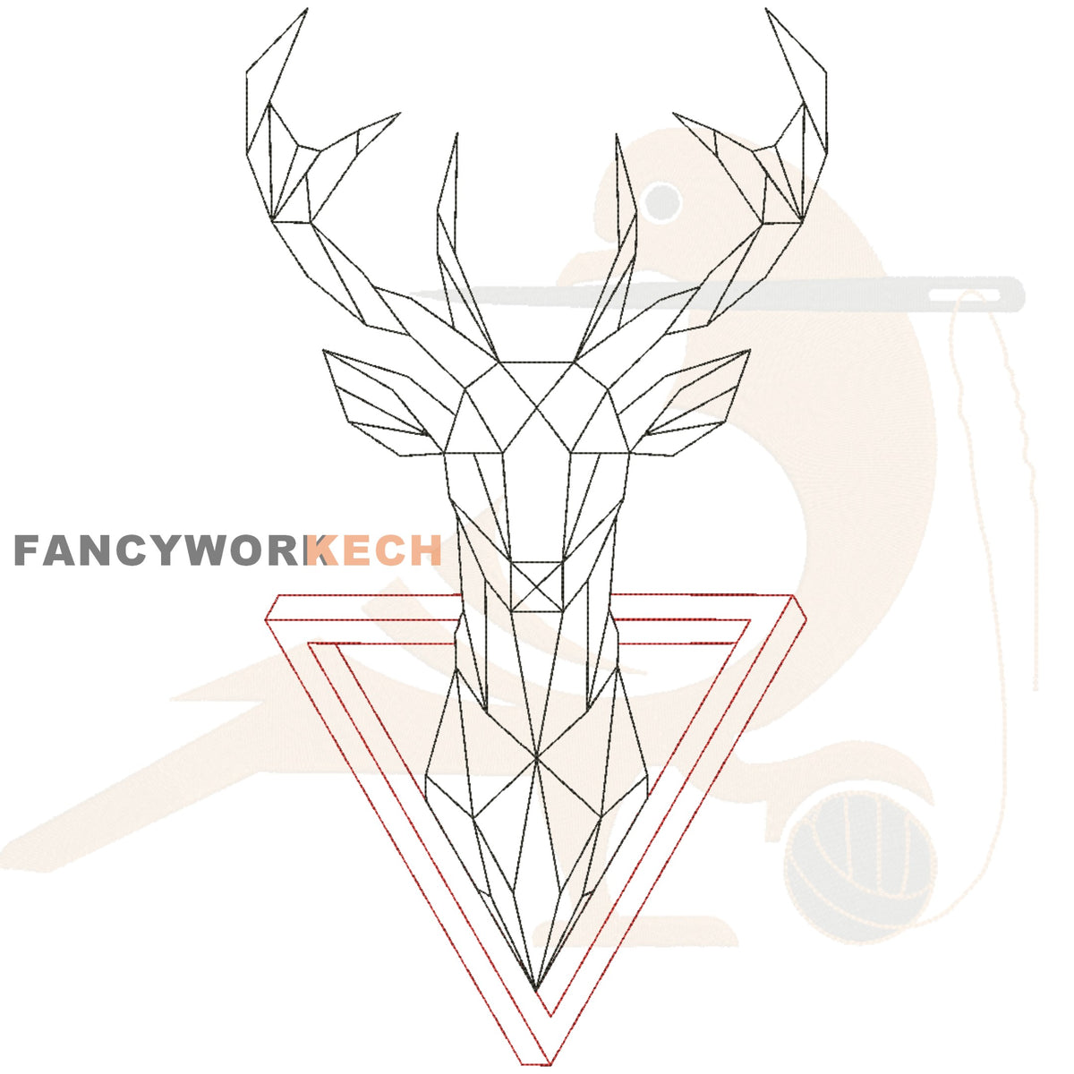 Antelope _ Machine Embroidery Design