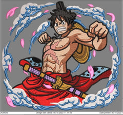 Monkey D Luffy One Piece _ Machine Embroidery Design