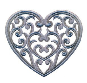 Victorian Heart _ Machine Embroidery Design