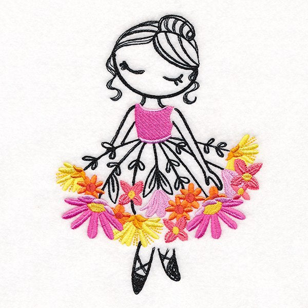 Girl _ Machine Embroidery Design