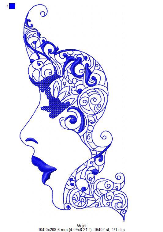 Woman _ Machine Embroidery Design