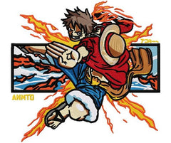 Luffy One Piece _ Machine Embroidery Design