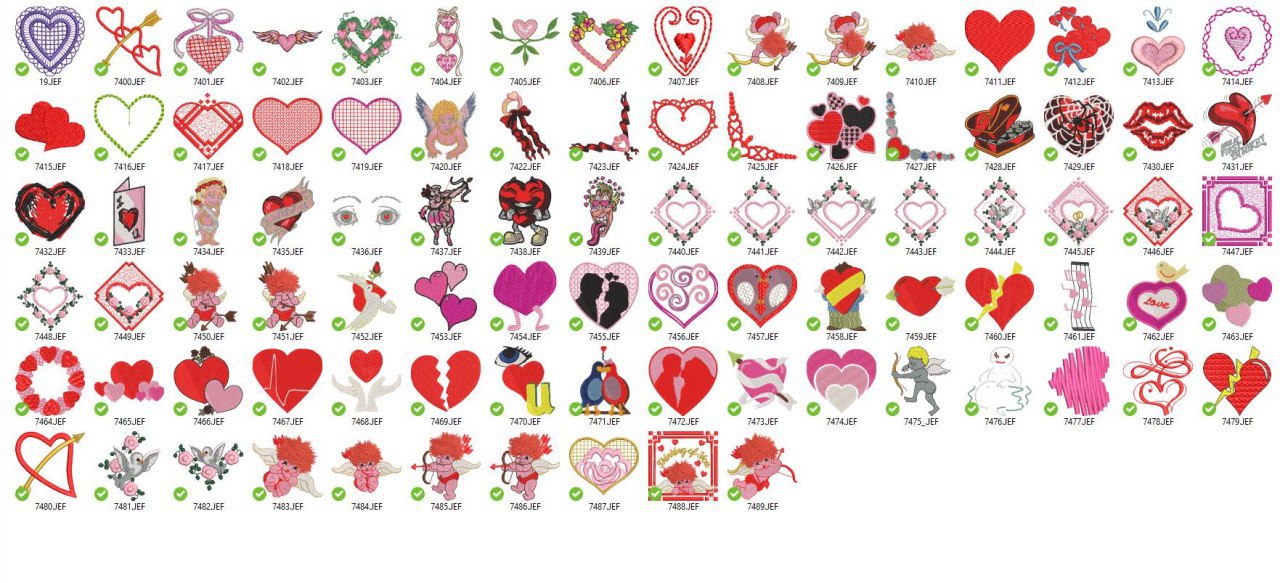 Pack love +80 Machine Embroidery Design