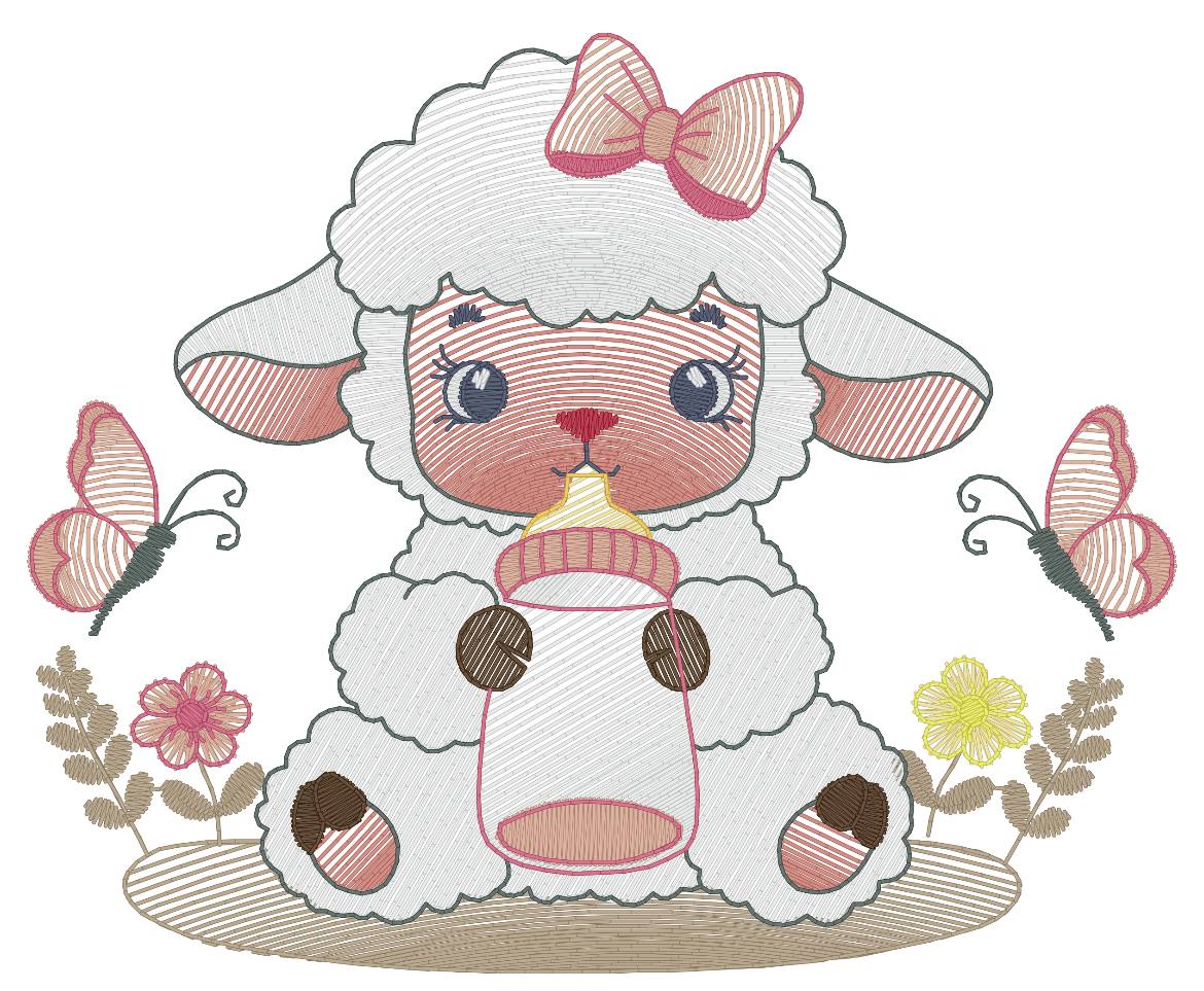 Baby Sheep _ Machine Embroidery Design