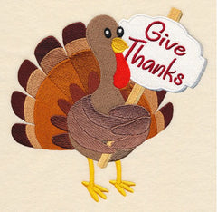 Give Thanks _ Machine Embroidery Design _ FancyWorKech