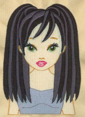 Girl _ Machine Embroidery Design _ FancyWorKech