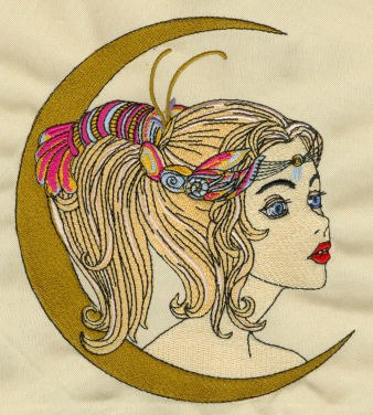 Woman _ Machine Embroidery Design _ FancyWorKech