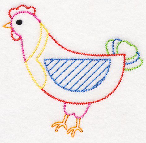 Chicken _ Machine Embroidery Design FancyWorKech