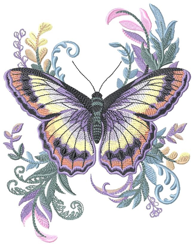 Butterfly _ Machine Embroidery Design / FancyWorKech