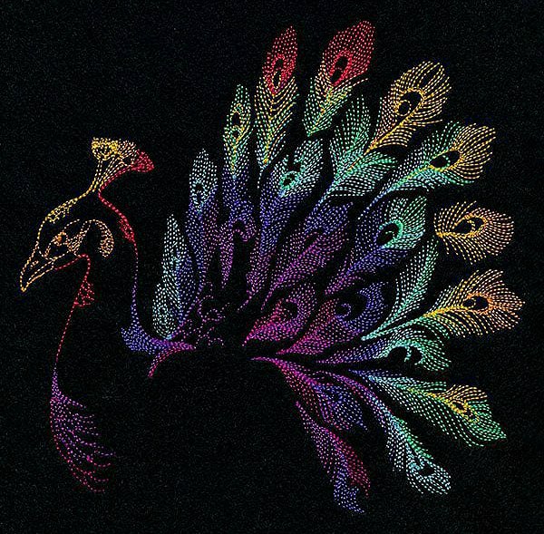 Peacock _ Machine Embroidery Design