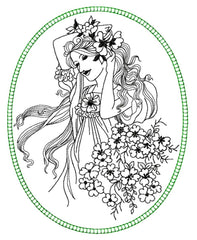 Young Woman _ Machine Embroidery Design