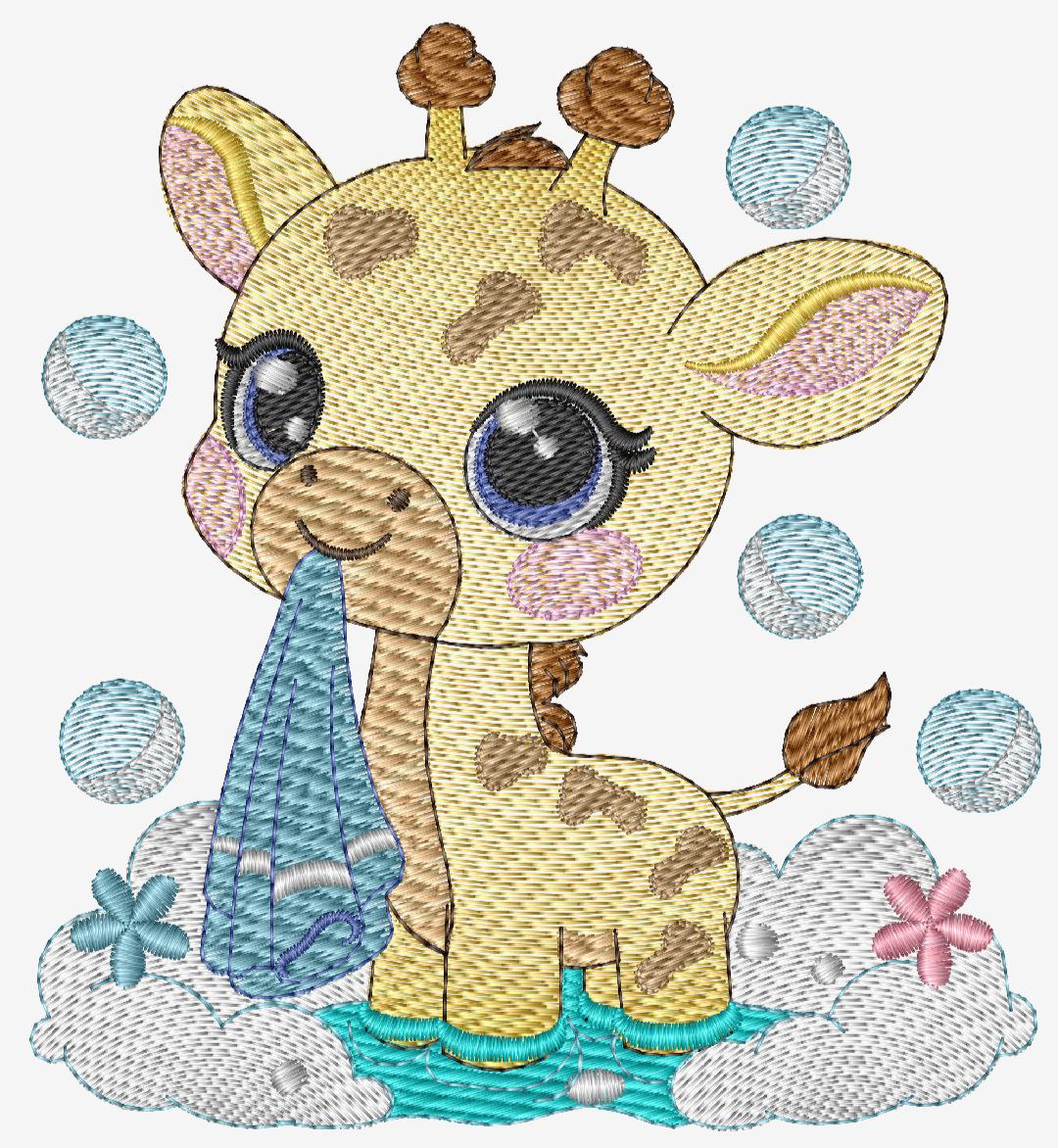 Baby Giraffe _ Machine Embroidery Design