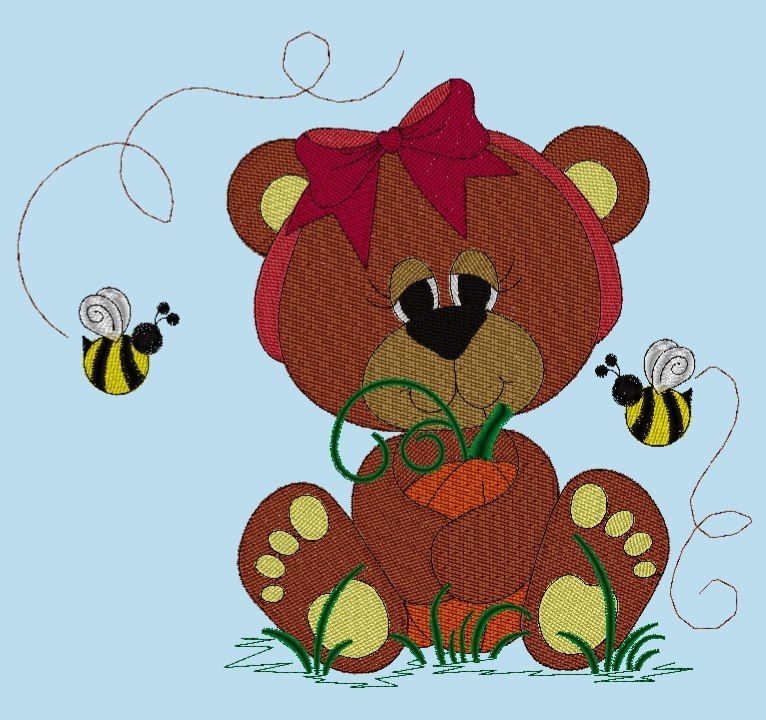 Baby Bear _ Machine Embroidery Design