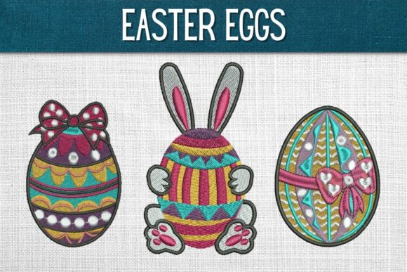 Easter Eggs _ Machine Embroidery Design