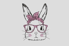 Cute Bunny Pink _ Machine Embroidery Design