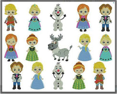 Frozen Character Pack Frozen Disney Princesses _ Machine Embroidery Design