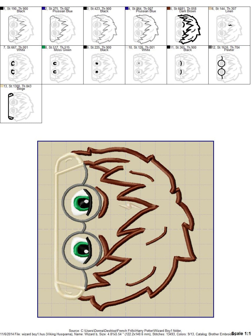 Harry Potter _ Machine Embroidery Design