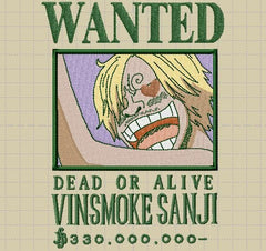 Vinsmoke Sanji One Piece _ Machine Embroidery Design