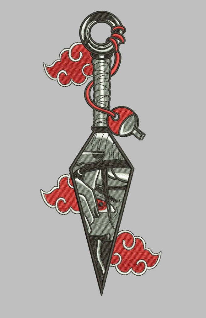 Kunai itachi Naruto _ Machine Embroidery Design