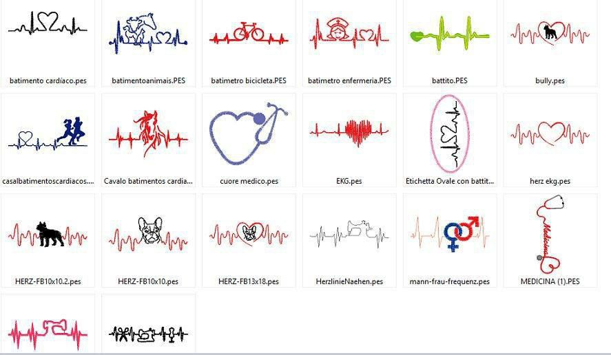 Electrocardiogram _ Machine Embroidery Design