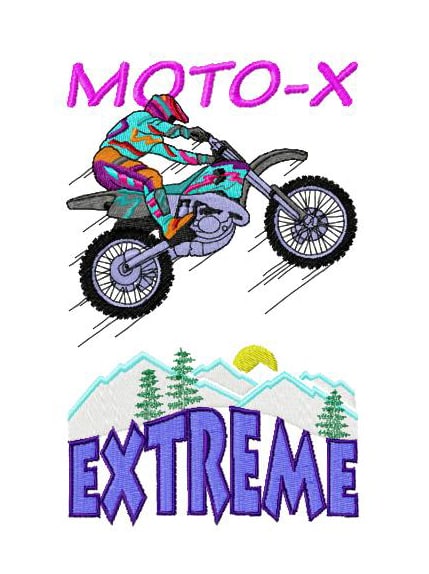 Moto Extreme _ Machine Embroidery Design