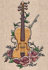 Violin _ Machine Embroidery Design