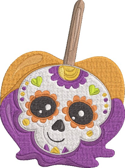 Halloween Candy Apple _ Machine Embroidery Design