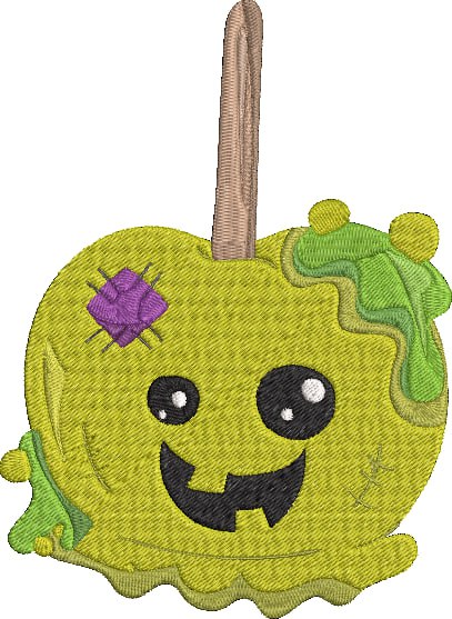 Halloween Candy Apple _ Machine Embroidery Design