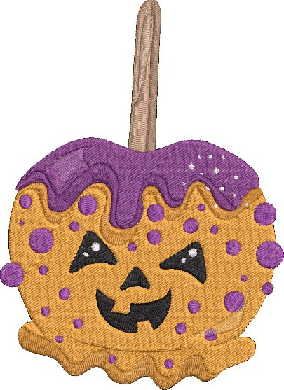 Halloween Candy Apple _ Machine Embroidery Design