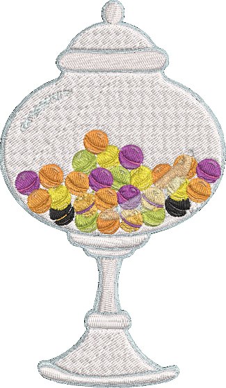 Halloween Candy _ Machine Embroidery Design