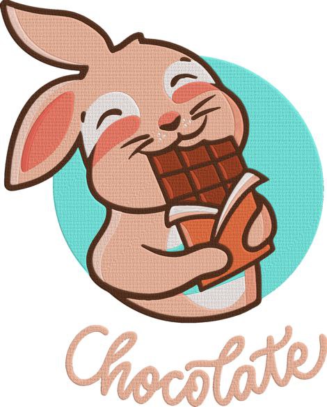 Chocolate bunny _ Machine Embroidery Design