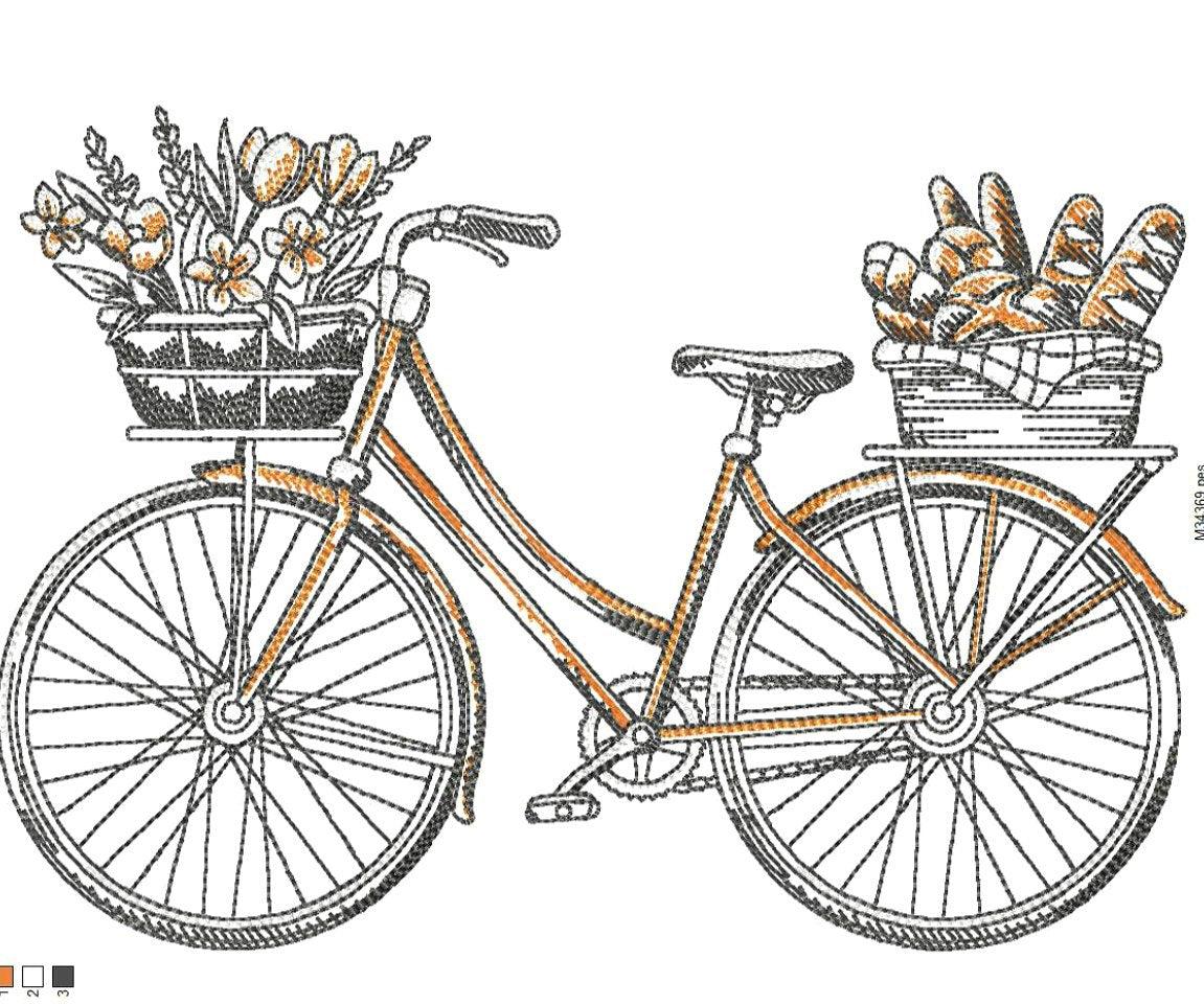 Bike _ Machine Embroidery Design