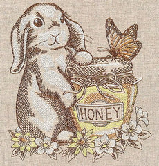 Honey Rabbit _ Machine Embroidery Design