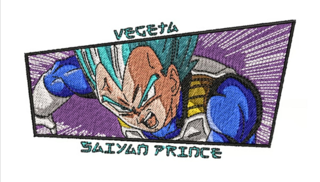 Végéta Dragon Ball Super Saiyan _ Machine Embroidery Design