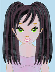 Girl _ Machine Embroidery Design _ FancyWorKech