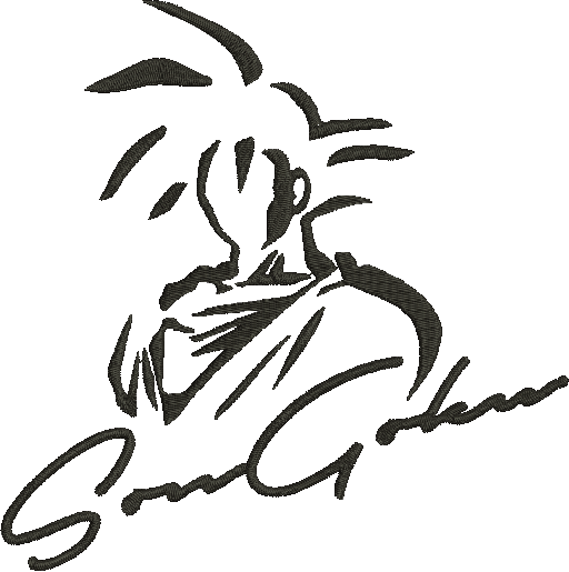 Signature San Goku _ Machine Embroidery Design