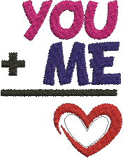 You Me love _ Machine Embroidery Design