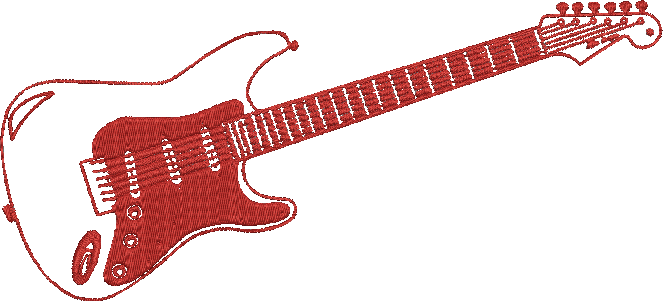 Guitar _ Machine Embroidery Design