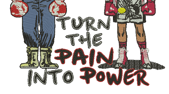 IPPO ~ TURN THE PAIN INTO POWER _ MACHINE EMBROIDERY DESIGN