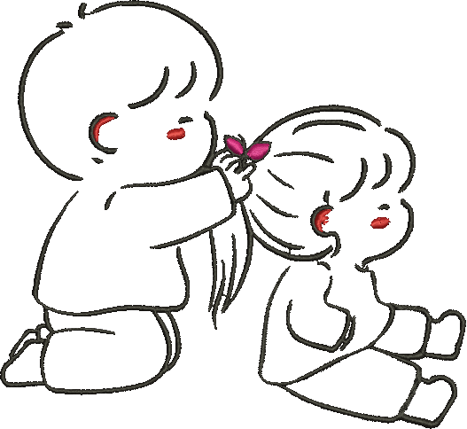 couple in love _ Machine Embroidery Design