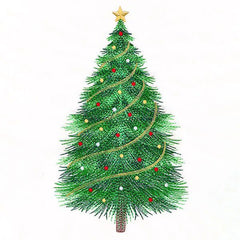 Christmas tree Machine Embroidery Design