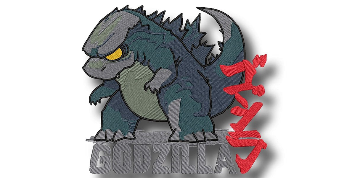 Godzilla _ Machine Embroidery Design