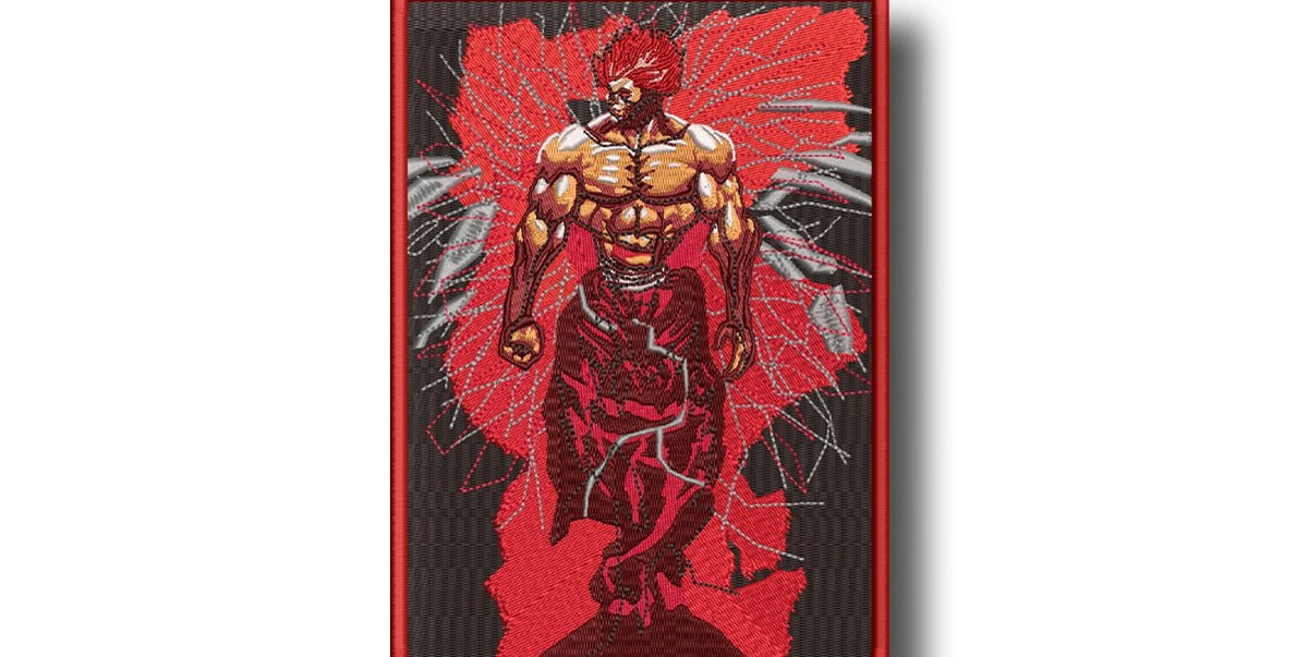 Yujiro Hanma Baki _Machine Embroidery Design