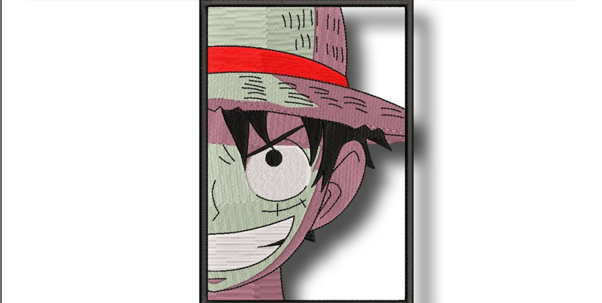 Luffy One Piece _ Machine Embroidery Design