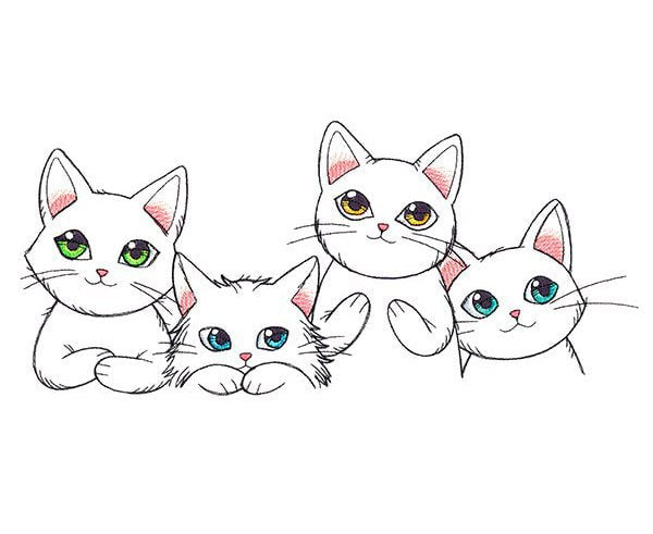 Cats _ Machine Embroidery Design